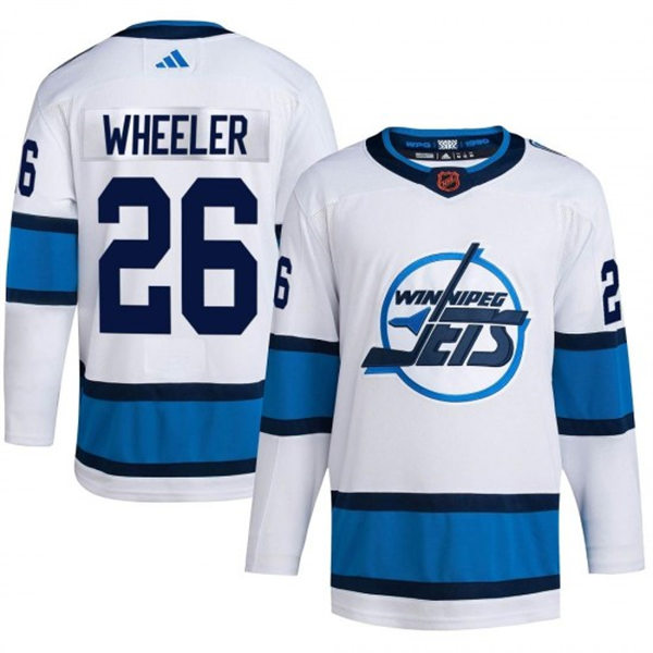 Men's Winnipeg Jets #26 Blake Wheeler White 2022-23 Reverse Retro Jersey Men's Winnipeg Jets #26 Blake Wheeler White 2022-23 Reverse Retro Jersey